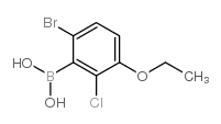 6-溴-2-氯-3-乙氧基苯基硼酸结构式