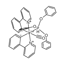 [Ir(2-phenylpyridinato)2(CO)(P(OPh)3)](1+)结构式