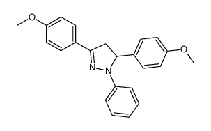 3,5-bis(4-methoxyphenyl)-2-phenyl-3,4-dihydropyrazole结构式
