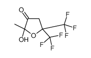 2-hydroxy-2-methyl-5,5-bis(trifluoromethyl)oxolan-3-one结构式
