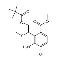 methyl 3-amino-4-chloro-2-(1-(methylthio)-2-(pivaloyloxy)ethyl)benzoate结构式