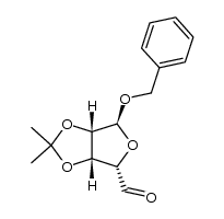 benzyl 2,3-O-(1-methylethylidene)-α-D-lyxo-pentodialdo-1,4-furanoside结构式