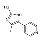 4-methyl-5-pyridin-4-yl-1,3-dihydroimidazole-2-thione结构式