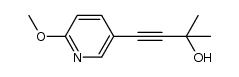 4-(2-methoxypyridin-5-yl)-2-methylbut-3-yn-2-ol结构式