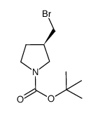 (3R)-3-溴甲基-1-吡咯烷甲酸叔丁酯结构式
