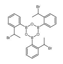 2,4,6-tris-[2-(1-bromo-ethyl)-phenyl]-cyclotriboroxane结构式