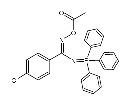 (Z)-N'-acetoxy-4-chloro-N-(triphenylphosphoranylidene)benzimidamide结构式