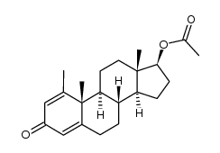 17β-acetoxy-1-methyl-androsta-1,4-dien-3-one Structure