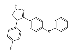 4-(4-fluorophenyl)-3-(4-phenylsulfanylphenyl)-4,5-dihydro-1H-pyrazole Structure