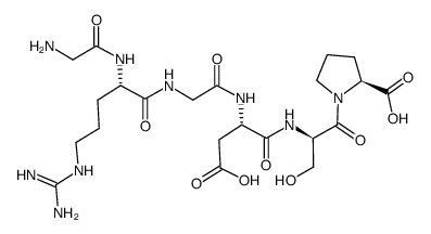 H-Gly-Arg-Gly-Asp-D-Ser-Pro-OH trifluoroacetate salt结构式