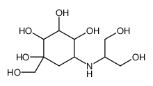 5-(1,3-dihydroxypropan-2-ylamino)-1-(hydroxymethyl)cyclohexane-1,2,3,4-tetrol Structure