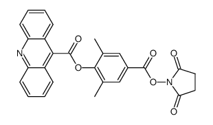 2',6'-Dimethylcarbonylphenyl 9-Acridinecarboxylate 4'-NHS Ester Structure