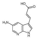 (2E)-3-(5-氨基-1H-吡咯并[2,3-B]吡啶-3-基)-2-丙酸结构式