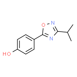 4-(3-Isopropyl-1,2,4-oxadiazol-5-yl)phenol结构式