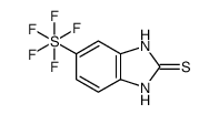 5-(五氟硫烷基)-1,3-二氢-2 H -苯并咪唑-2-硫酮结构式