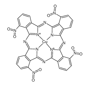 copper(II) 3,3',3'',3'''-tetranitro phthalocyanine Structure
