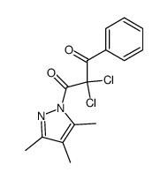 2,2-dichloro-1-phenyl-3-(3,4,5-trimethyl-1H-pyrazol-1-yl)propane-1,3-dione结构式