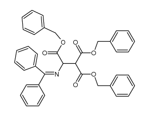 tribenzyl 2-((diphenylmethylene)amino)ethane-1,1,2-tricarboxylate结构式