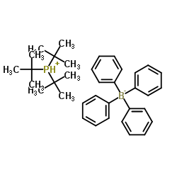 Tri-tert-butylphosphonium tetraphenylborate(1-) structure