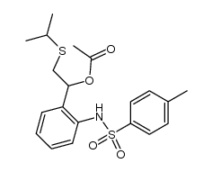 N-tosyl-2-[1-acetoxy-2-(isopropylthio)ethyl]anilide结构式