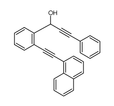 1-(2-(naphthalen-1-ylethynyl)phenyl)-3-phenylprop-2-yn-1-ol Structure