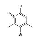 3-bromo-6-chloro-2,4-dimethylpyridine 1-oxide Structure