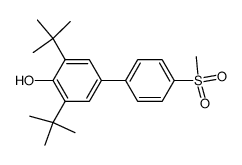 4-(Methylsulfonyl)-3',5'-di-tert-butyl-4'-hydroxy-1,1'-biphenyl Structure