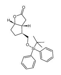 [3aR-(3aα,4α,6aα)]-4-[[[[((1,1-二甲基乙基)二苯基甲硅烷基]氧基]甲基]六氢-2H-环戊[b]呋喃-2-酮结构式