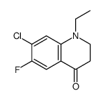 7-chloro-1-ethyl-6-fluoro-2,3-dihydroquinolin-4-one结构式