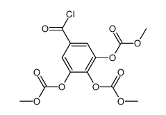 3,4,5-Trimethoxycarbonyloxybenzoylchlorid Structure