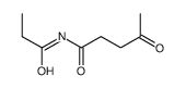 Pentanamide,4-oxo-N-(1-oxopropyl)-结构式