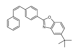 5-tert-butyl-2-[4-(2-phenylethenyl)phenyl]-1,3-benzoxazole结构式