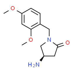 (4R)-4-氨基-1-[[(2,4-二甲氧基苯基)甲基]吡咯烷丁-2-酮结构式