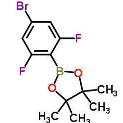 2-(4-Bromo-2,6-difluoro-phenyl)-4,4,5,5-tetramethyl-[1,3,2]dioxaborolane structure