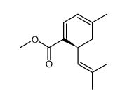 methyl (S)-(+)-4-methyl-6-(2-methylprop-1-enyl)cyclohexa-1,3-dienecarboxylate结构式
