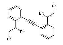 2,2'-Bis-[α,β-dibrom-aethyl]-diphenyl-acetylen Structure