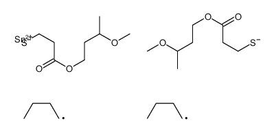 3-methoxybutyl 3-[dibutyl-[3-(3-methoxybutoxy)-3-oxopropyl]sulfanylstannyl]sulfanylpropanoate Structure