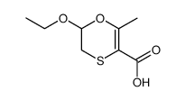 1,4-Oxathiin-3-carboxylicacid,6-ethoxy-5,6-dihydro-2-methyl-(9CI) Structure