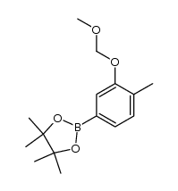 2-[3-(methoxymethoxy)-4-methylphenyl]-4,4,5,5-tetramethyl-1,3,2-dioxaborolane结构式