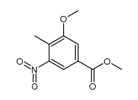 3-methoxy-4-methyl-5-nitrobenzoic acid methyl ester结构式