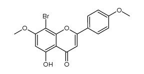 6-bromo-5-hydroxy-7,4'-dimethoxyflavone Structure