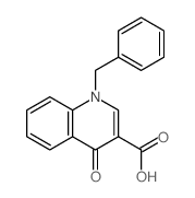 3-Quinolinecarboxylicacid, 1,4-dihydro-4-oxo-1-(phenylmethyl)- Structure