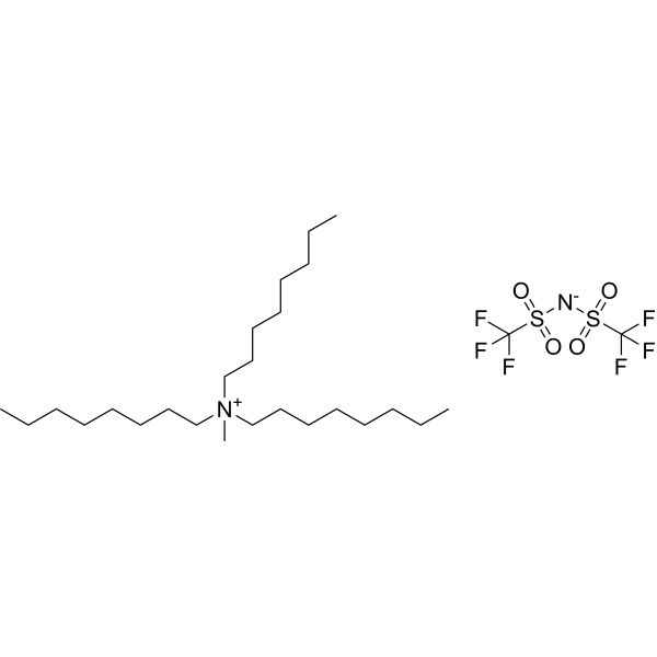 甲基三正辛铵合双(三氟甲烷磺酰)亚胺结构式