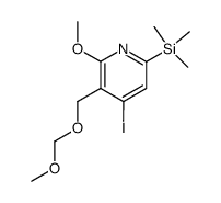 4-iodo-2-methoxy-3-((methoxymethoxy)methyl)-6-(trimethylsilyl)pyridine Structure