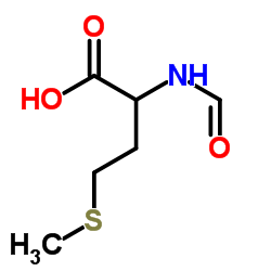 N-甲酰基-DL-蛋氨酸结构式