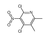 2,4-Dichloro-5,6-Dimethyl-3-nitro-pyridine结构式