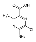 3,5-二氨基-6-氯吡嗪-2-羧酸结构式