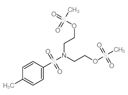 4-methyl-N,N-bis(2-methylsulfonyloxyethyl)benzenesulfonamide结构式