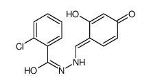 2-chloro-N'-[(E)-(2-hydroxy-4-oxocyclohexa-2,5-dien-1-ylidene)methyl]benzohydrazide结构式