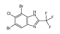 4,6-dibromo-5-chloro-2-(trifluoromethyl)-1H-benzimidazole Structure